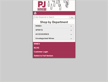 Tablet Screenshot of pjwine.com